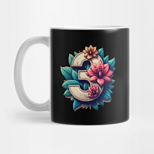 3 in flowers  vector Mug